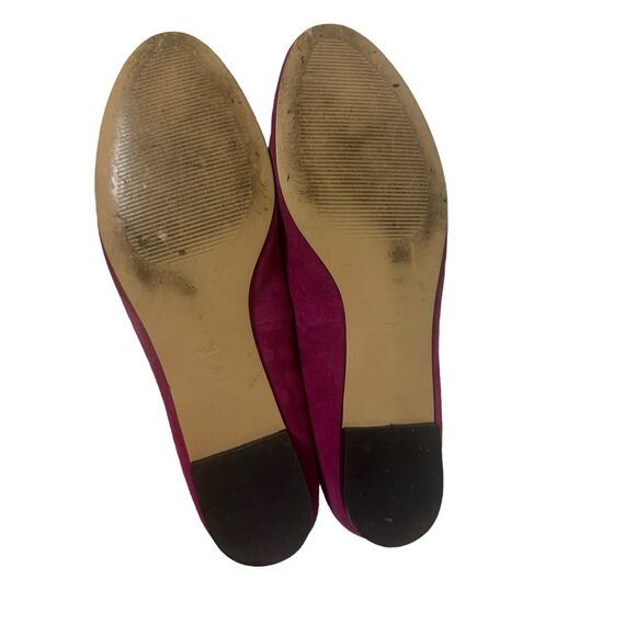 Talbots Raspberry Suede Ryan Novelty Gold Heart Comfort Flats Sz 9.5 M - Picture 16 of 16
